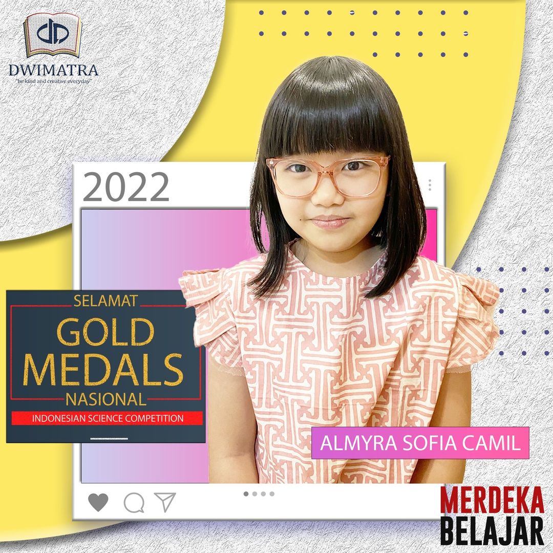 Almyra Sofia Camil achieved Gold Award at Indonesian Science Competition 2022
